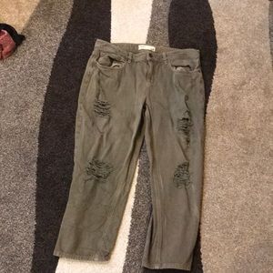 Olive girlfriend jeans